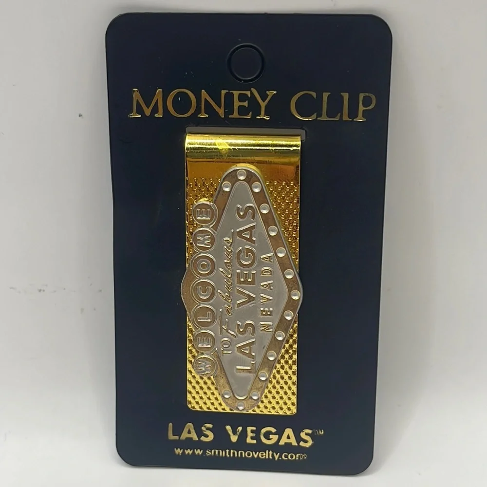 NWOT- Las Vegas Money gold toned Clip